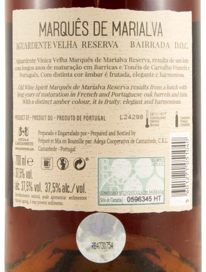 Aguardente Vínica Marquês de Marialva Velha Reserva