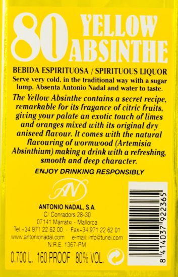 Absinto Túnel Yellow 80%