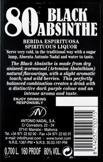 Absinthe Túnel Black 80%