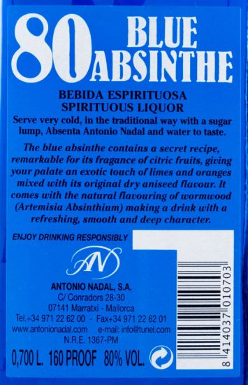 Absinthe Túnel Blue 80%