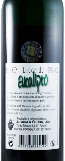 Licor de Eucalipto J. Faria & Filhos 50cl