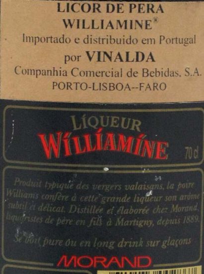 Pear Liqueur Williamne Morand