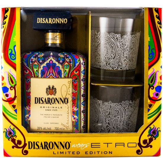 Disaronno Amaretto Wears Etro w/ glasses