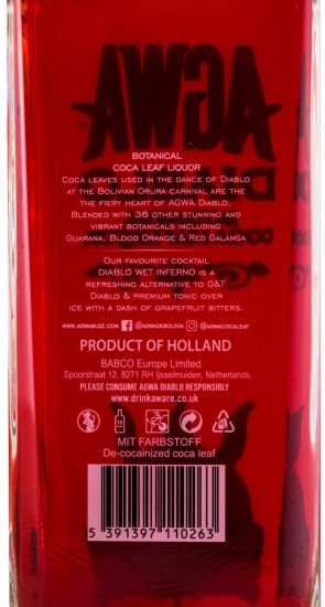 Licor Coca Leaf Botanical Agwa Diablo