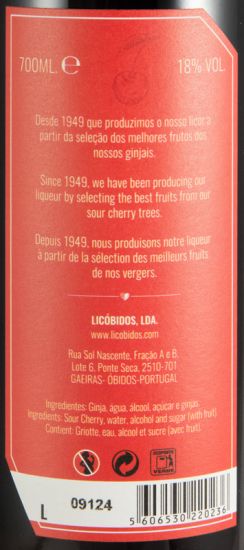 Licor de Ginja Mariquinhas (com fruto)