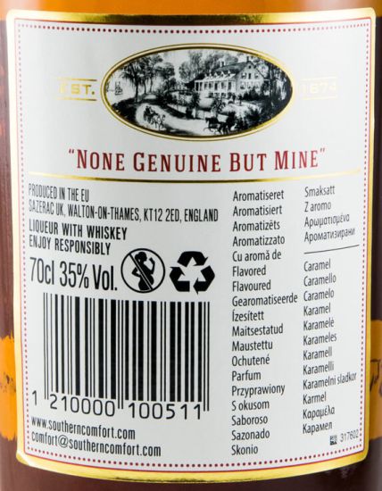 Licor de Whisky Southern Comfort