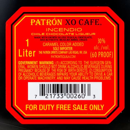 Licor de Café Patrón XO Incendio 1L