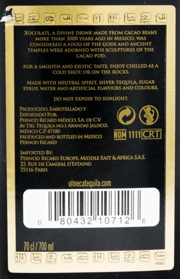 Licor Olmeca Dark Chocolate