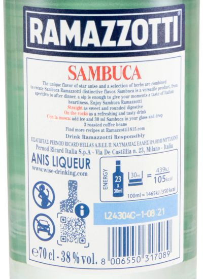 Licor de Anis Sambuca Ramazzotti