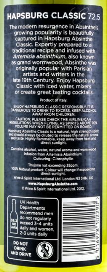 Absinthe Hapsburg Classic Green Label 50cl