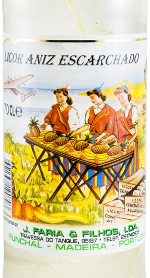 Anise Liqueur J. Faria & Filhos w/Sugar Flower