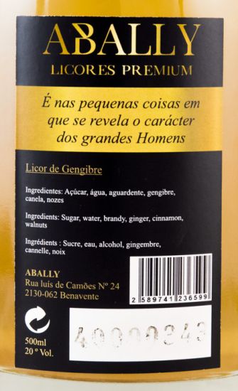 Licor de Gengibre Abally Angola 50cl