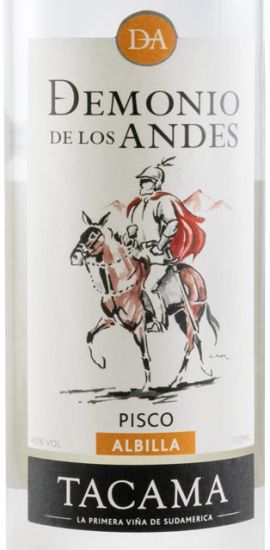 Aguardente Pisco Demonio de los Andes Albilla