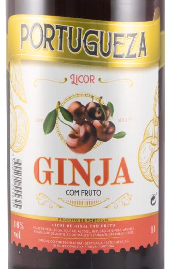 Licor de Ginja Portugueza (com fruto) 1L