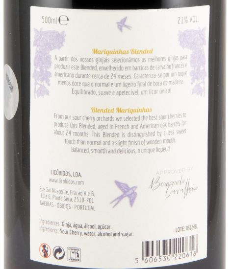 Ginja Liqueur Mariquinhas Blended Reserva 50cl