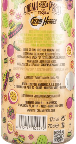 Tequila Liqueur Cream Heroes Passion Fruit