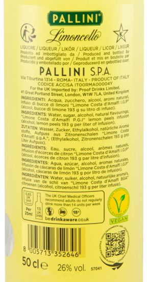 Limoncello Pallini 50cl