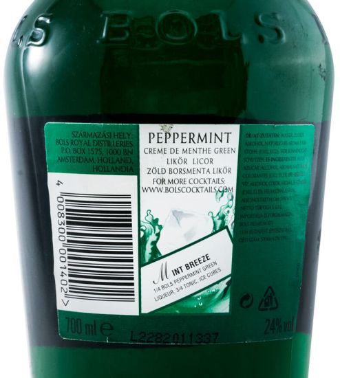 Peppermint Liqueur Bols (former bottle)