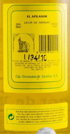 Licor de Hierbas El Afilador 1L