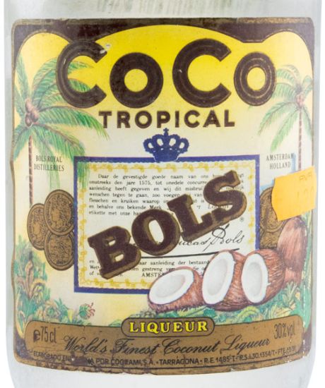 Licor de Coco Tropical Bols (rótulo branco) 75cl