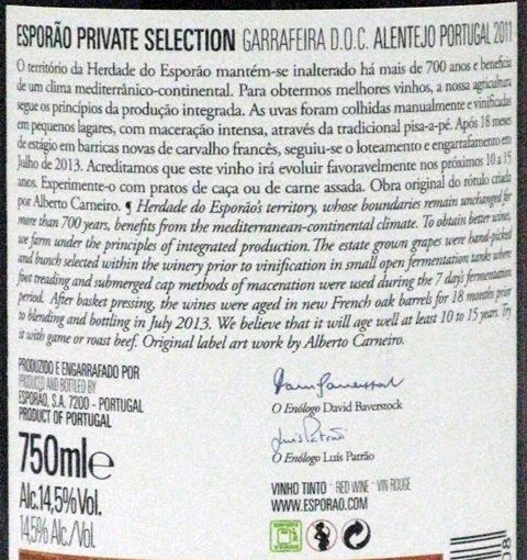2011 Esporão Private Selection red