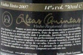 2007 Altas Quintas red