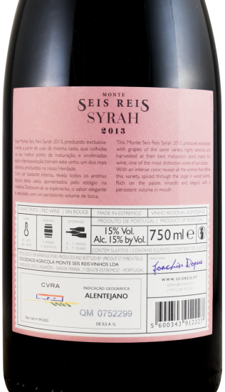2013 Monte Seis Reis Syrah tinto