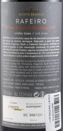 2017 Herdade do Monte Branco Rafeiro tinto