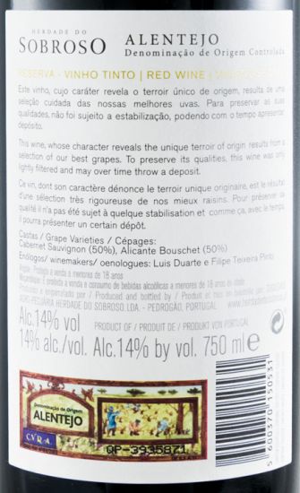 2013 Herdade do Sobroso Reserva red