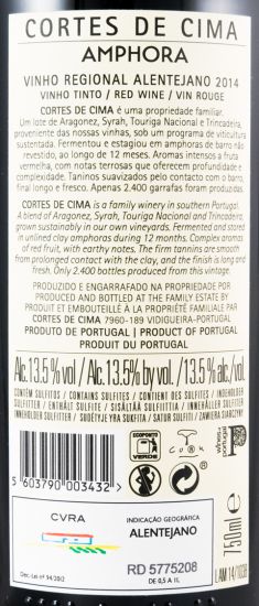2014 Cortes de Cima Amphora tinto