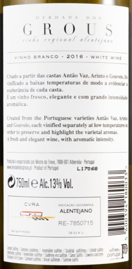 2016 Herdade dos Grous branco