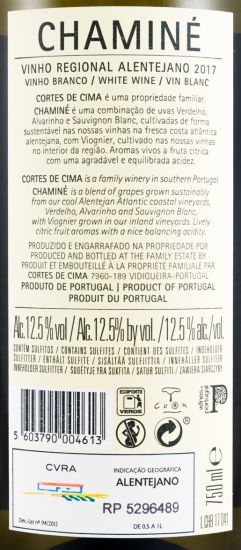2017 Cortes de Cima Chaminé white