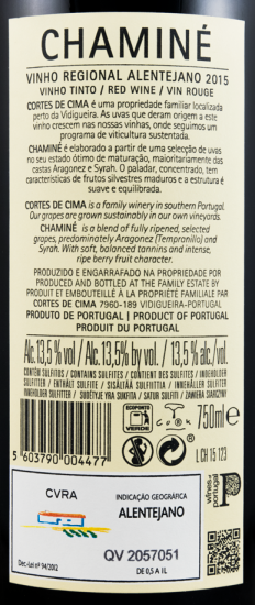 2015 Cortes de Cima Chaminé red