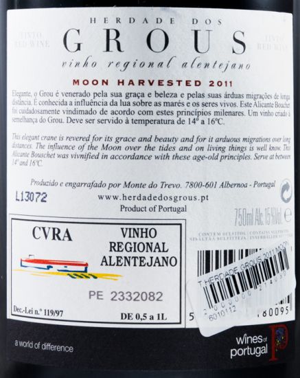 2011 Herdade dos Grous Moon Harvested red