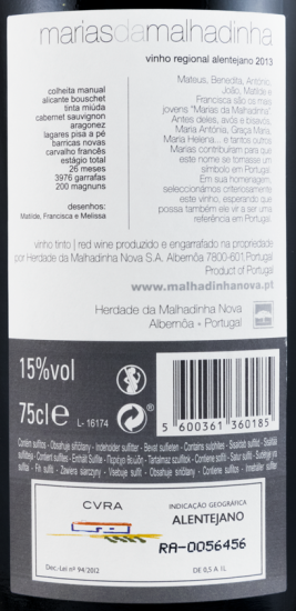 2013 Marias da Malhadinha tinto