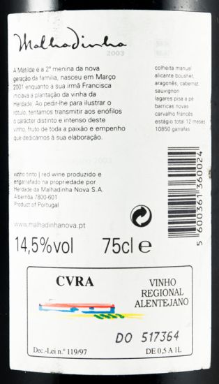 2003 Malhadinha red