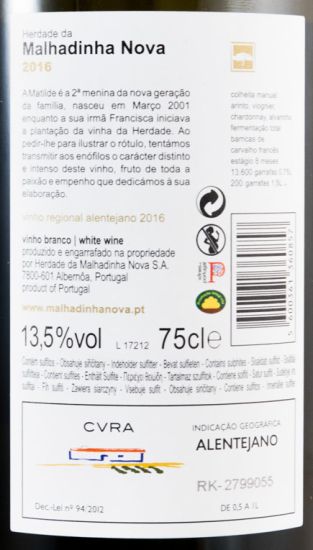 2016 Malhadinha white