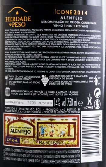 2014 Herdade do Peso Ícone red