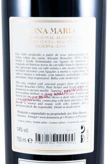 2008 Júlio Bastos Dona Maria Reserva red