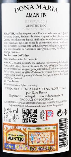 2013 Júlio Bastos Dona Maria Amantis Reserva red