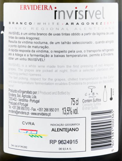 2017 Invisível Aragonez branco