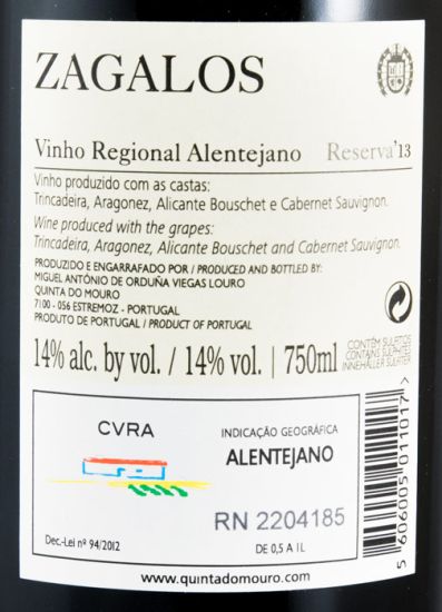 2013 Casa dos Zagalos Reserva tinto