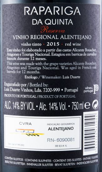 2015 Rapariga da Quinta Reserva tinto