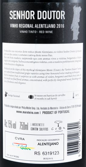 2016 Senhor Doutor Touriga Nacional red