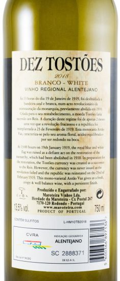 2018 Herdade da Maroteira Dez Tostões white
