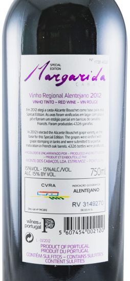 2012 Margarida Special Edition Alicante Bouschet red