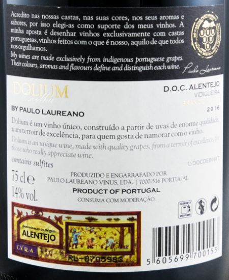 2016 Paulo Laureano Dolium white