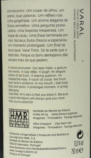 2013 HMR Varal tinto