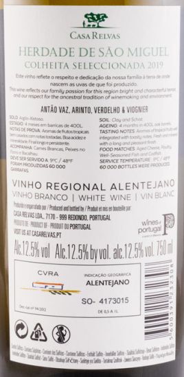 2019 Herdade de São Miguel Colheita Seleccionada branco
