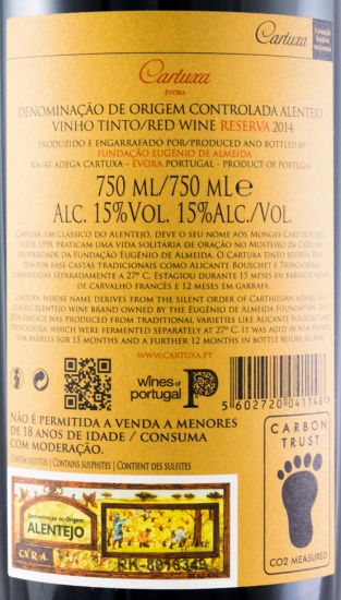 2014 Cartuxa Reserva red